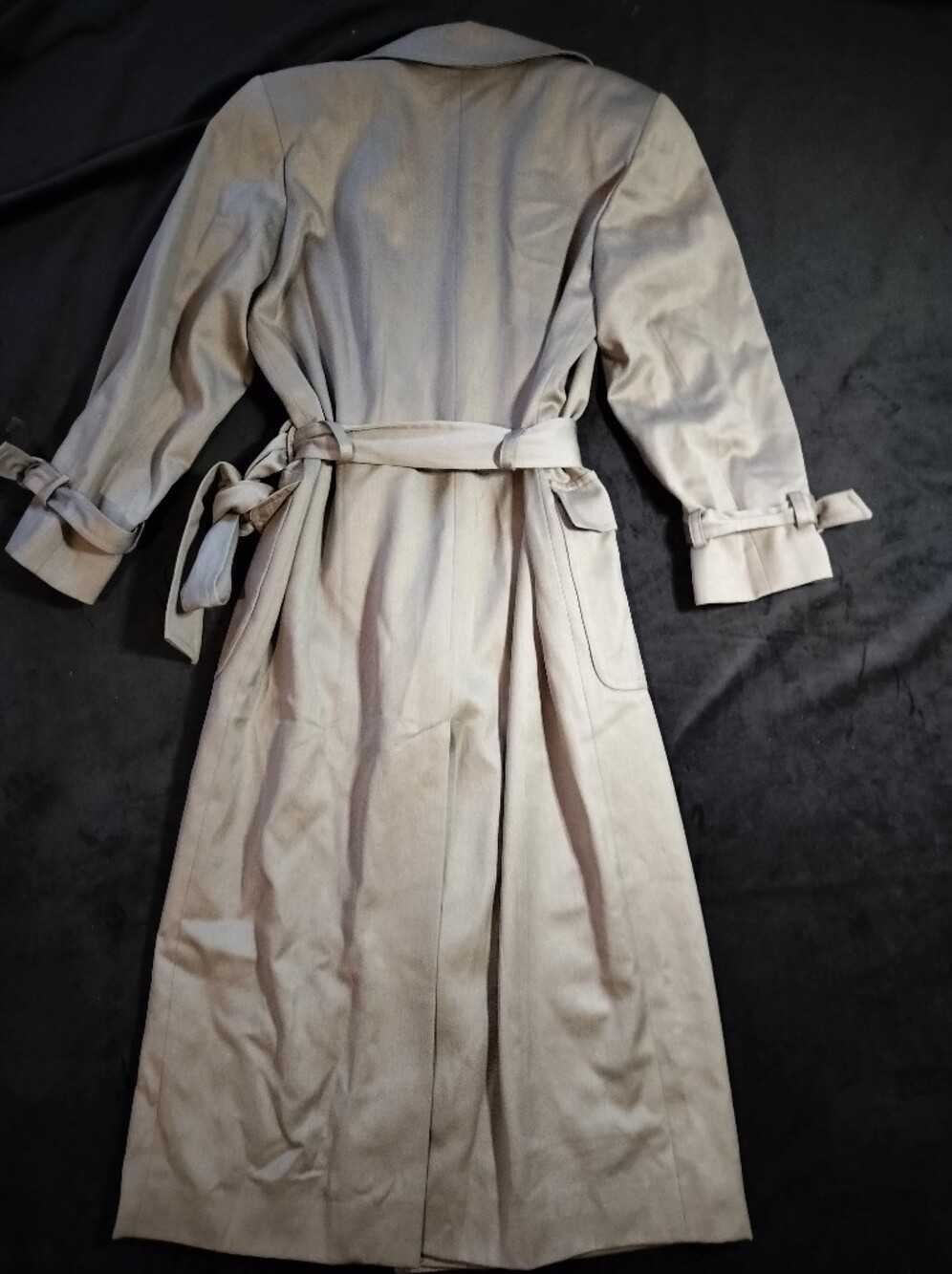 Vintage Anne Klein II 100% Wool Trench Coat Made in USA Union Tag Women's Size 4 - Picture 2 of 9